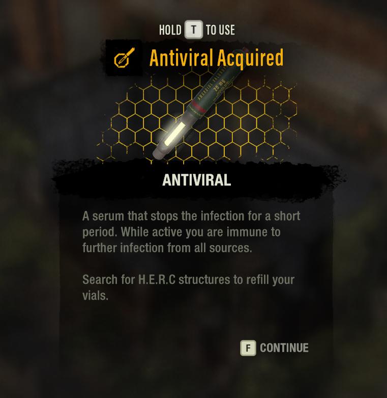 antiviral acquired from The Last Stand: Aftermath UI screenshot (English)