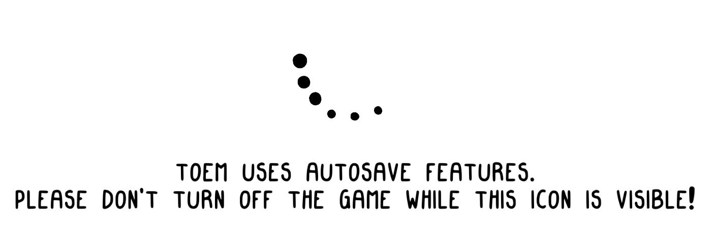 autosave feature from TOEM UI screenshot (English)