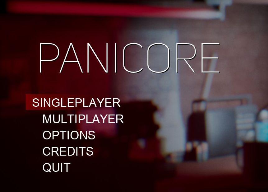 main menu Panicore from Panicore UI screenshot (English)