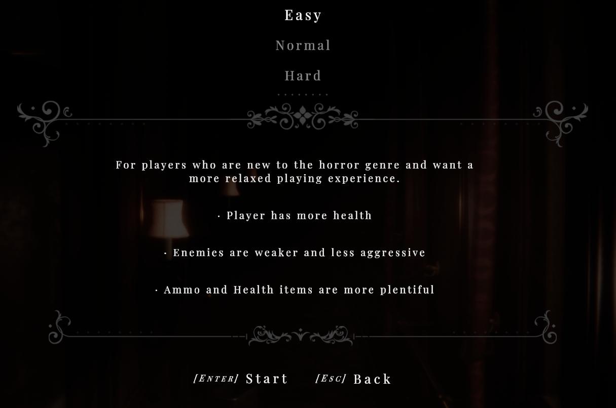 easy from Maid of Sker UI screenshot (English)