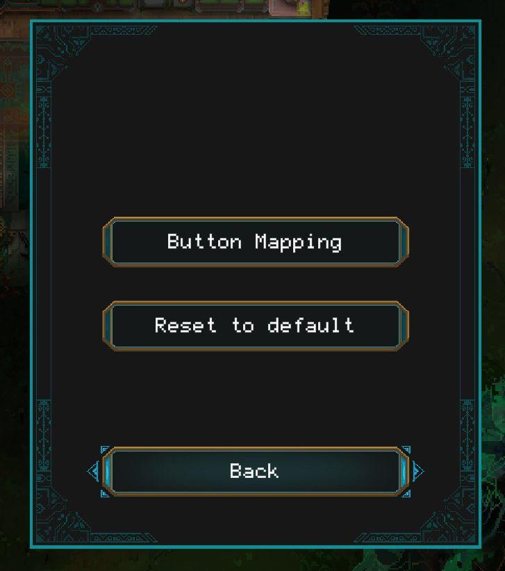 options: button mapping from Children of Morta UI screenshot (English)