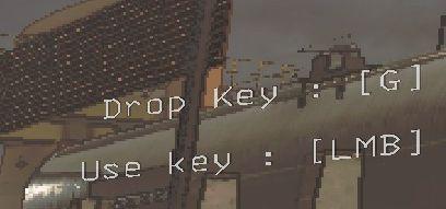 drop key, use key (control prompts) from Lethal Company UI screenshot (English)