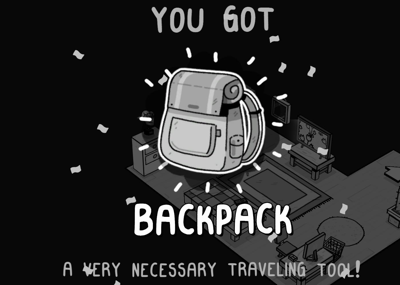 you got backpack from TOEM UI screenshot (English)