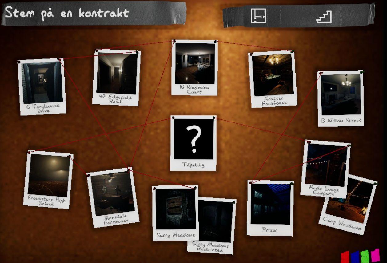 stem på en kontrakt from Phasmophobia UI screenshot (Norwegian)