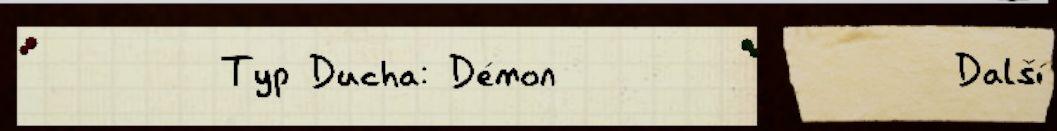 typ ducha další pokračovat dále from Phasmophobia UI screenshot (Czech)