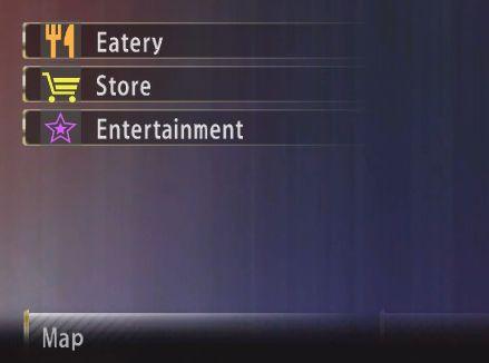 map key legend eatery store entertainment from Yakuza 0 UI screenshot (English)