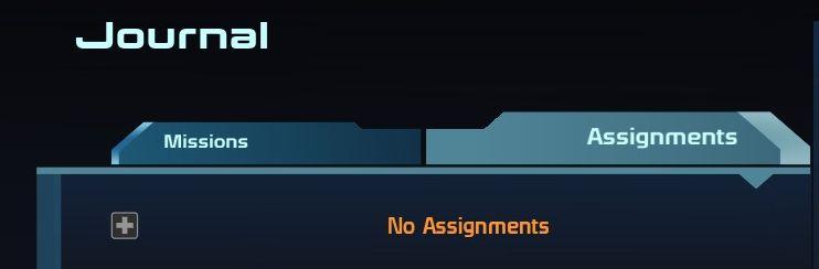 journal: no assignments from Mass Effect 1 UI screenshot (English)