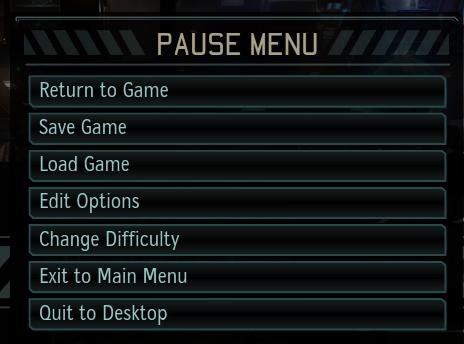 in-game pause menu from XCOM 2 UI screenshot (English)