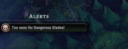 alert: too soon for dangerous glades from Against the Storm UI screenshot (English)