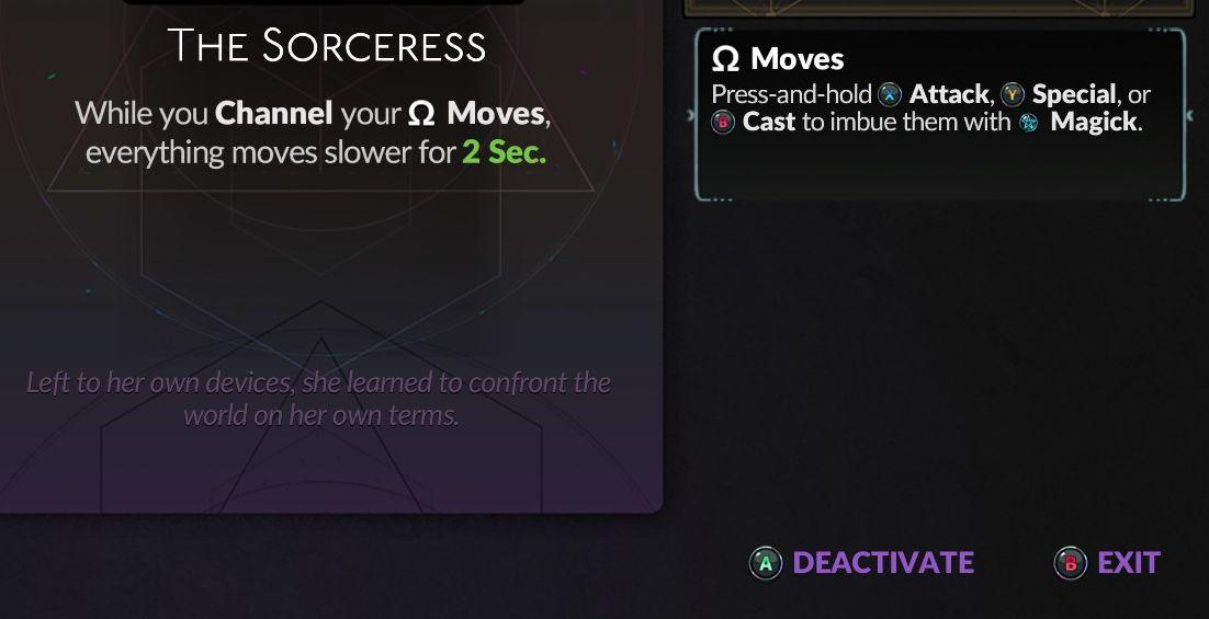 deactivate purchased card (power-up) from Hades II Early Access UI screenshot (English)