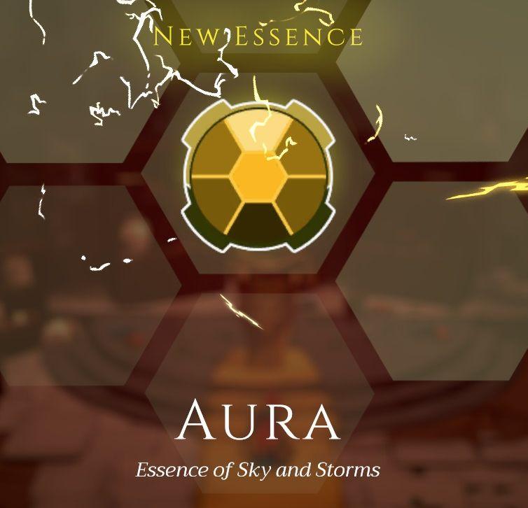 new essence - aura - essence of sky and storms from Mages of Mystralia UI screenshot (English)