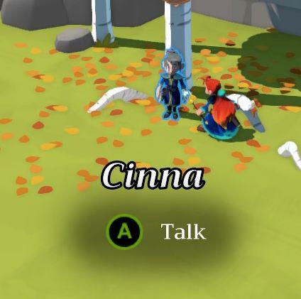 talk to Cinna from Mages of Mystralia UI screenshot (English)