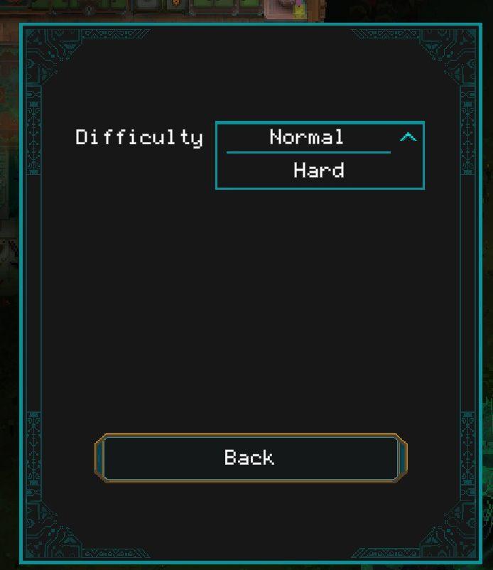 difficulty settings from Children of Morta UI screenshot (English)