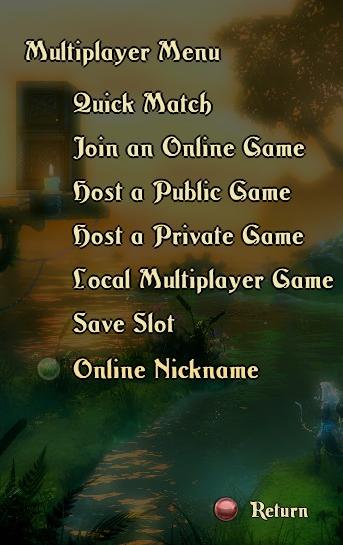 multiplayer game options from Trine UI screenshot (English)