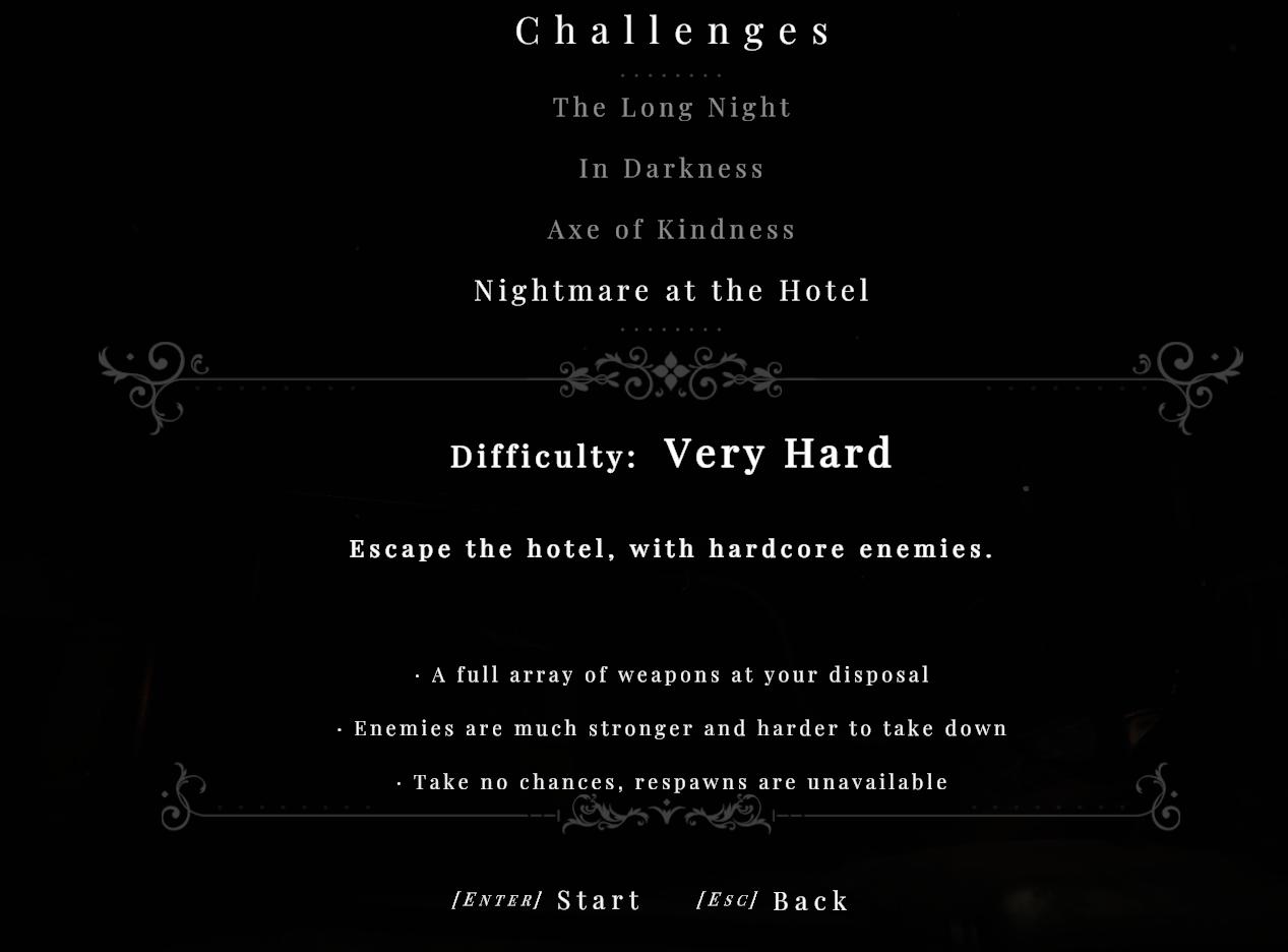 Challenges 1 from Maid of Sker UI screenshot (English)