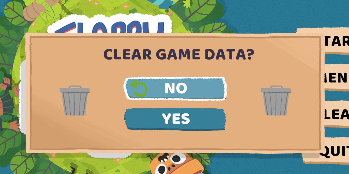 clear game data? from Floppy Knights UI screenshot (English)