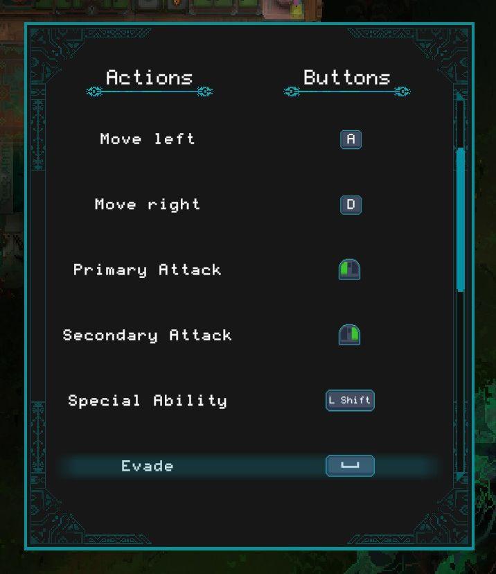 actions 1 from Children of Morta UI screenshot (English)