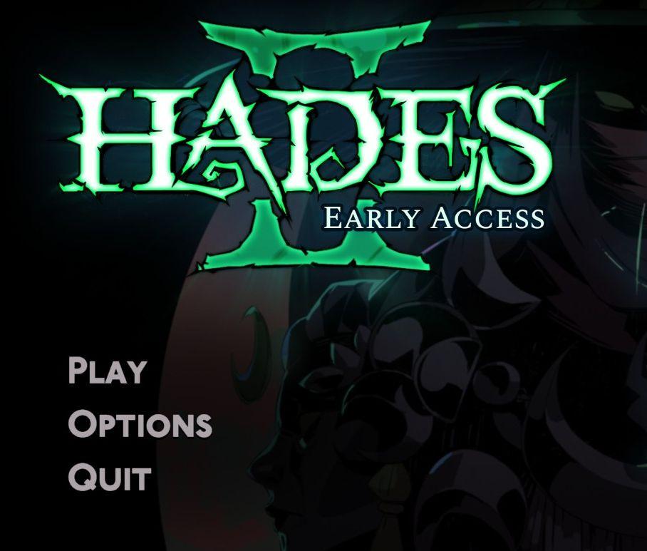 hades 2 early access main menu from Hades II Early Access UI screenshot (English)